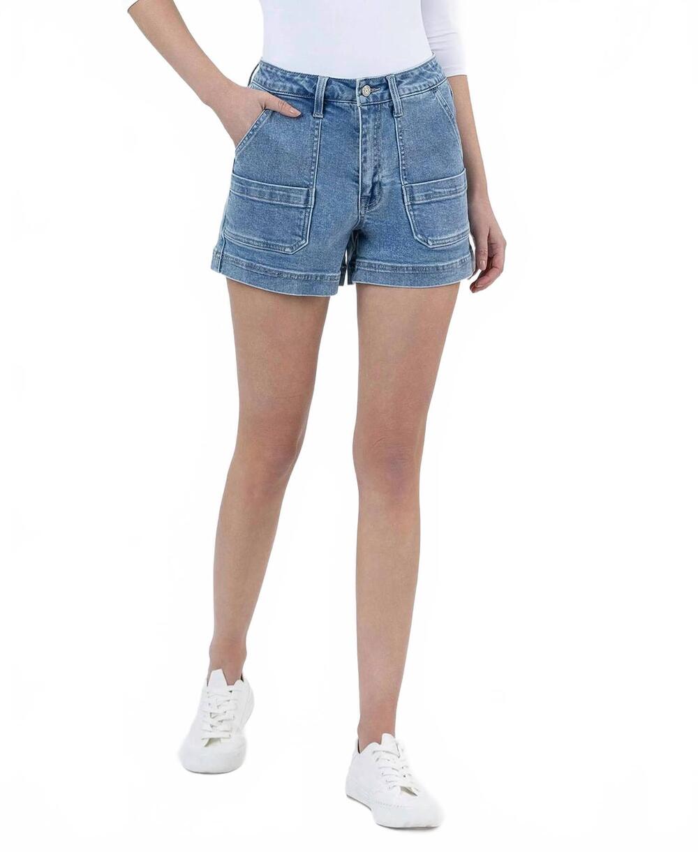 NEW FLYING MONKEY super high rise utility pocket shorts in flair